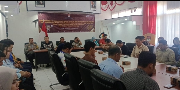 KPU Barito Utara Adakan Rakor Persiapan Dristribusi Logistik