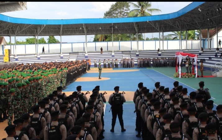 Apel Gabungan Dalam Rangka Kesiapan Pemungutan Suara Ulang PSU Bupati dan wakil Bupati Kabupaten Barito Utara