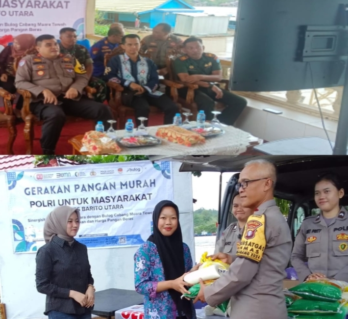 Polres Barito Utara dan Perum BULOG Muara Teweh, Luncurkan Pangan Murah