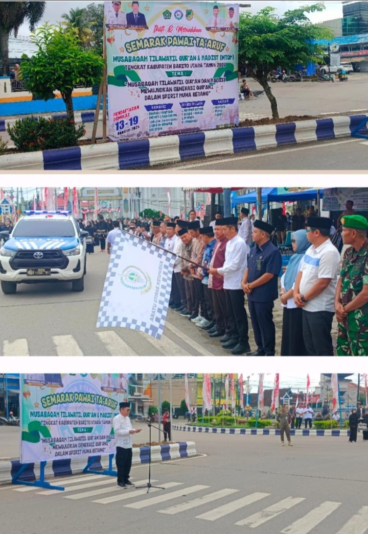Pemkab Barut Lepas Peserta Pawai Ta’aruf MTQ Ke-52 Tingkat Kabupaten Barito Utara