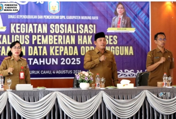Wabup Mura Resmi Buka Sosialisasi Hak Akses Pemanfaatan Data Kependudukan Tahun 2025