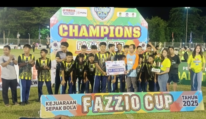 Patih Herman menghadiri gelaran Kejuaraan Sepak Bola Fazio Cup Tahun 2025.