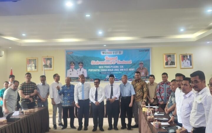 Disbun Kalteng Gelar Rapat Sinkronisasi dan Evaluasi Data FPKMS, Program CSR, Tenaga Kerja Lokal, serta Penggunaan Alat Berat